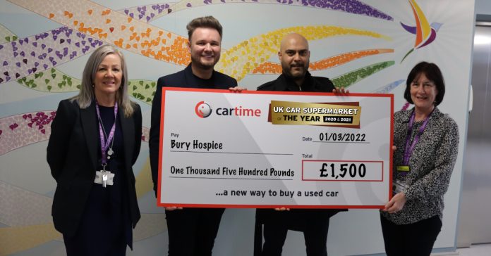 £1,500 Cash Boost for Bury Hospice

